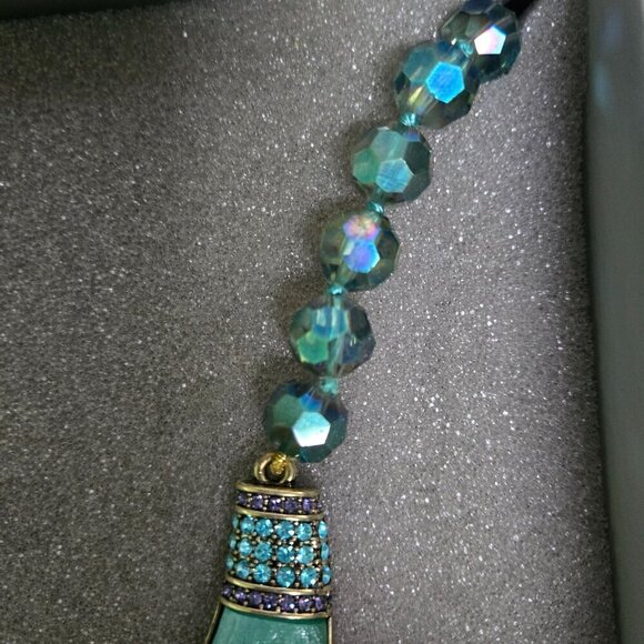 Heidi Daus NWOT Say It With Style Beaded Resin Crystal Statement Necklace - Picture 6 of 8